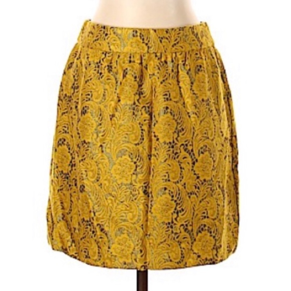 EUC mustard mini skirt